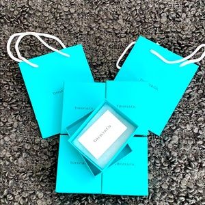 Empty Tiffany’s boxes and bags
